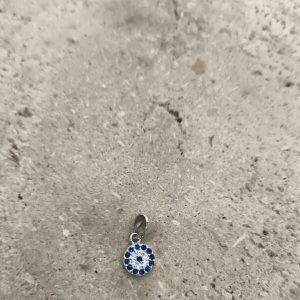 Colgante ojo turco con circonitas azules