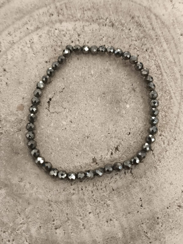 Pulsera pirita facetada 4mm