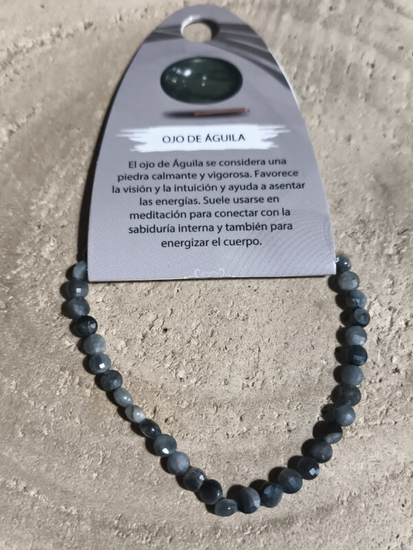 Pulsera ojo de águila facetada 4 mm