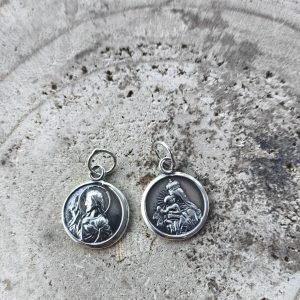 Escapulario Virgen del Carmen y Corazón de Jesús