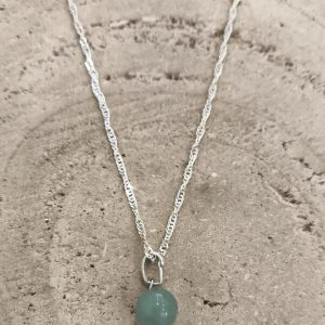 Colgante de Cuarzo verde en plata de ley