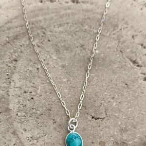 Colgante de Turquesa en plata de ley