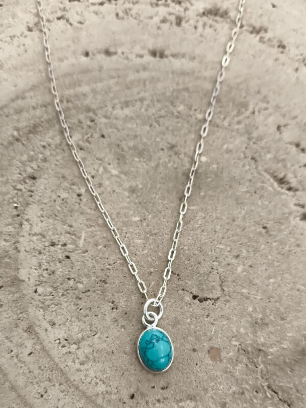 Colgante de Turquesa en plata de ley