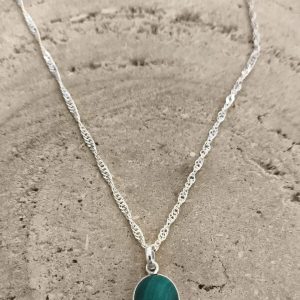 Colgante de Malaquita en plata