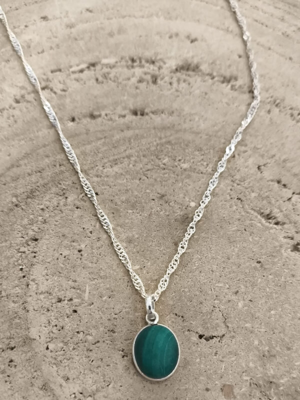 Colgante de Malaquita en plata