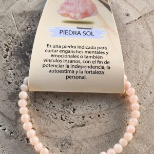 Pulsera piedra sol 4mm