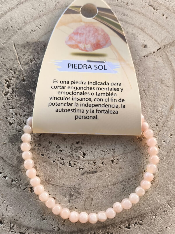Pulsera piedra sol 4mm